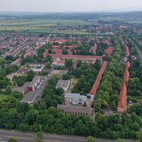 Blick von oben auf das Quartier Saldersche Straße, Swindonstraße