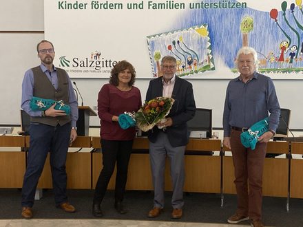 Von links: Stefan Roßmann, Annette Schudrowitz, Ulrich Leidecker und Wilfried Pollmann.