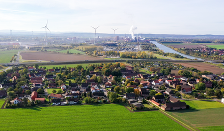 Salzgitter-Beddingen von oben.